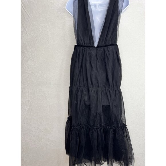 Forever 21 Women's Black Tulle Plunge Dress Size Small NWT - Picture 9 of 13